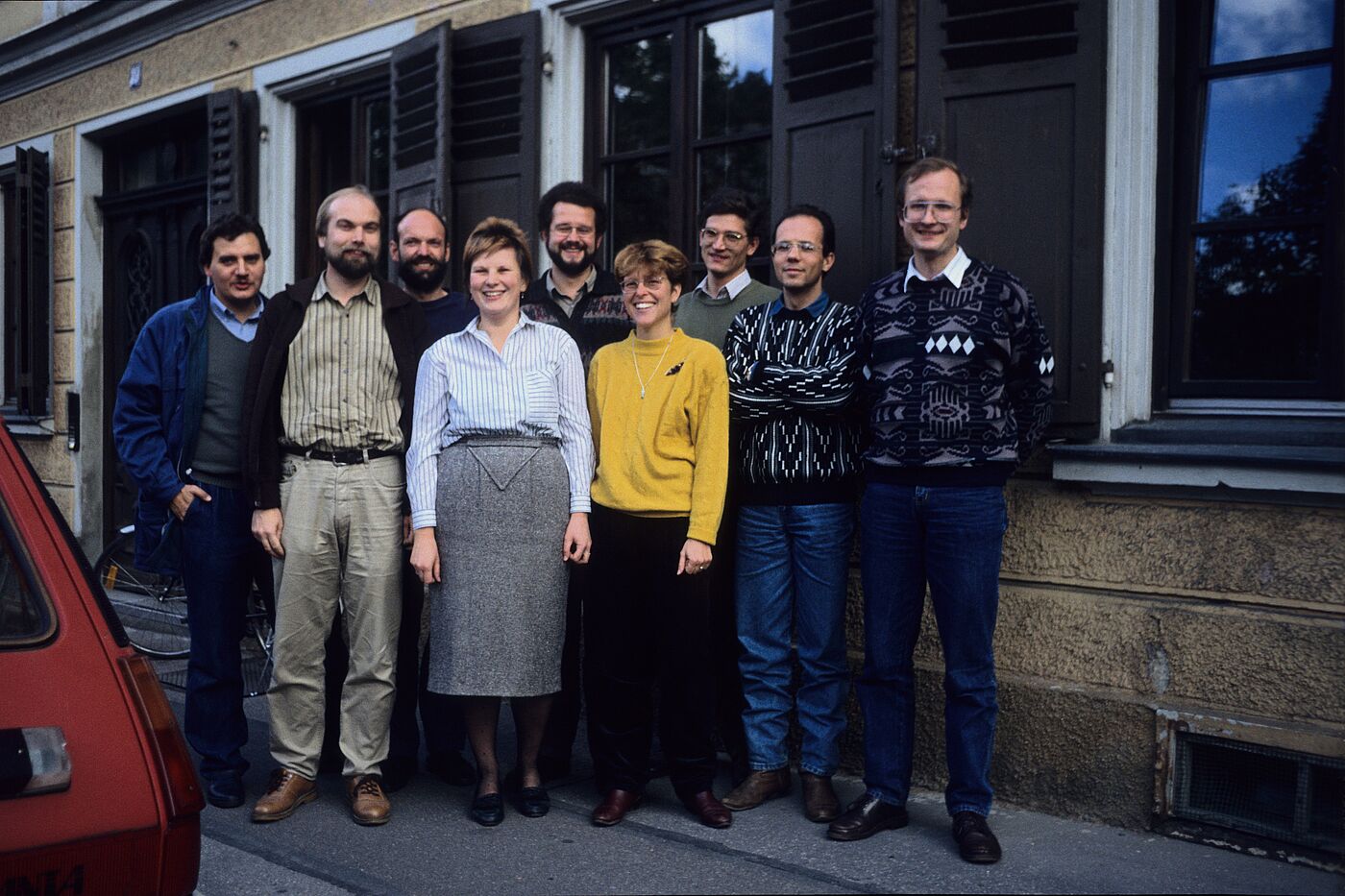 Das Gründungsteam des ADFC Bayern (v.l.n.r.): Erwin Leuthe, Martin Jobst, Dietrich Boerner, Traudl Schröder, Armin Falkenhein, Ellen Kramschuster, Bernhard Gaibler, Frieder Zeller, Albrecht Steindorff