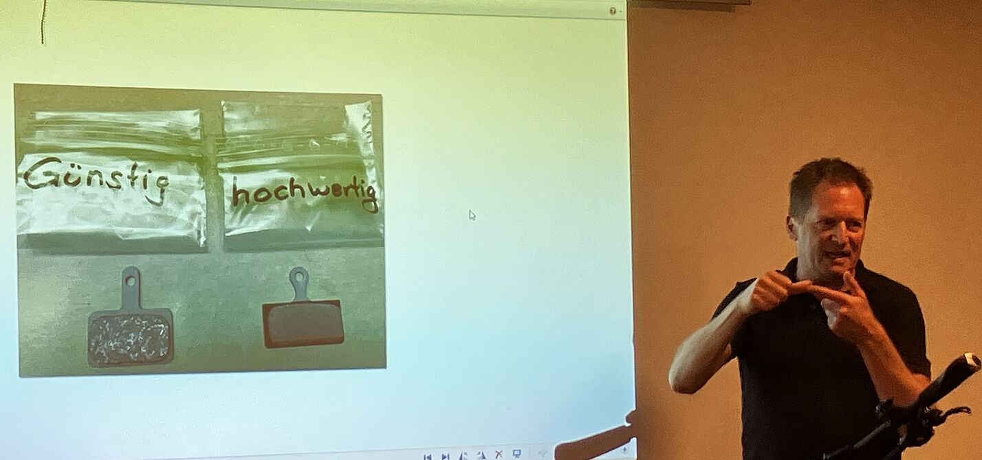 Sprecher beim Vortrag