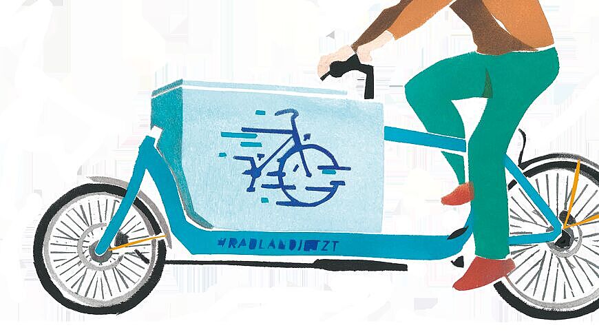 Lastenrad Illustration