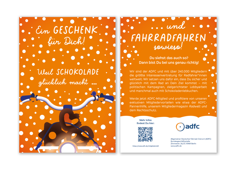 ADFC-Lebkuchen-Aktion 2026 Aktionskarte Vorder- und Rückseite ohne Lebkuchen ADFC-Lebkuchen-Aktion 2026 Aktionskarte Vorder- und Rückseite ohne Lebkuchen