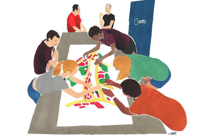 Gruppenarbeit Mapathon Illustration Gruppenarbeit Mapathon Illustration